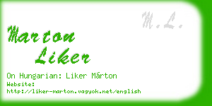 marton liker business card